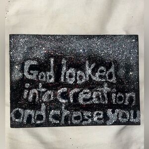 Hand painted sign of glitter and hope